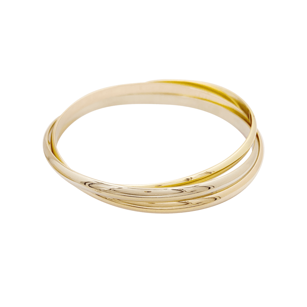 Bracelet Jonc CARTIER "Trinity Classique" en or jaune, or blanc et or rose - Castafiore