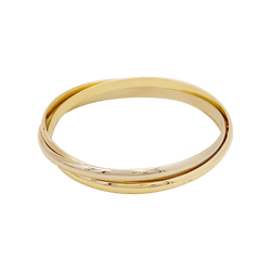 Bracelet Jonc CARTIER "Trinity Classique" en or jaune, or blanc et or rose - Castafiore