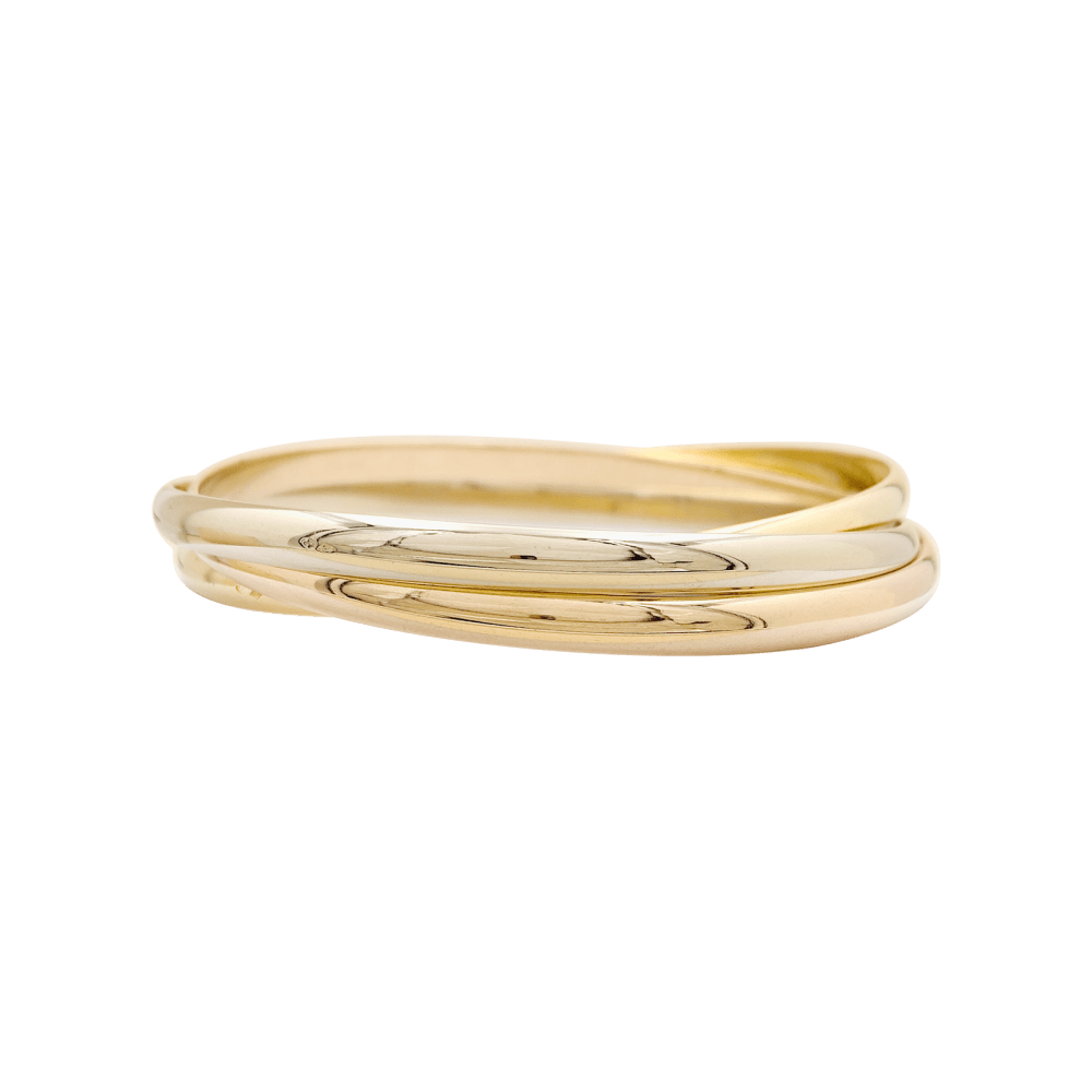 Bracelet Jonc CARTIER "Trinity Classique" en or jaune, or blanc et or rose - Castafiore