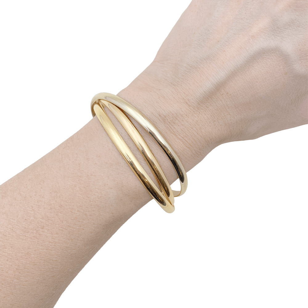 Bracelet Jonc CARTIER "Trinity Classique" en or jaune, or blanc et or rose - Castafiore