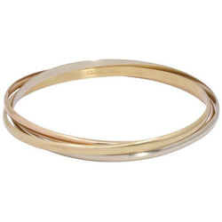 Bracelet Jonc CARTIER "Trinity" en or jaune, or blanc et or rose - Castafiore