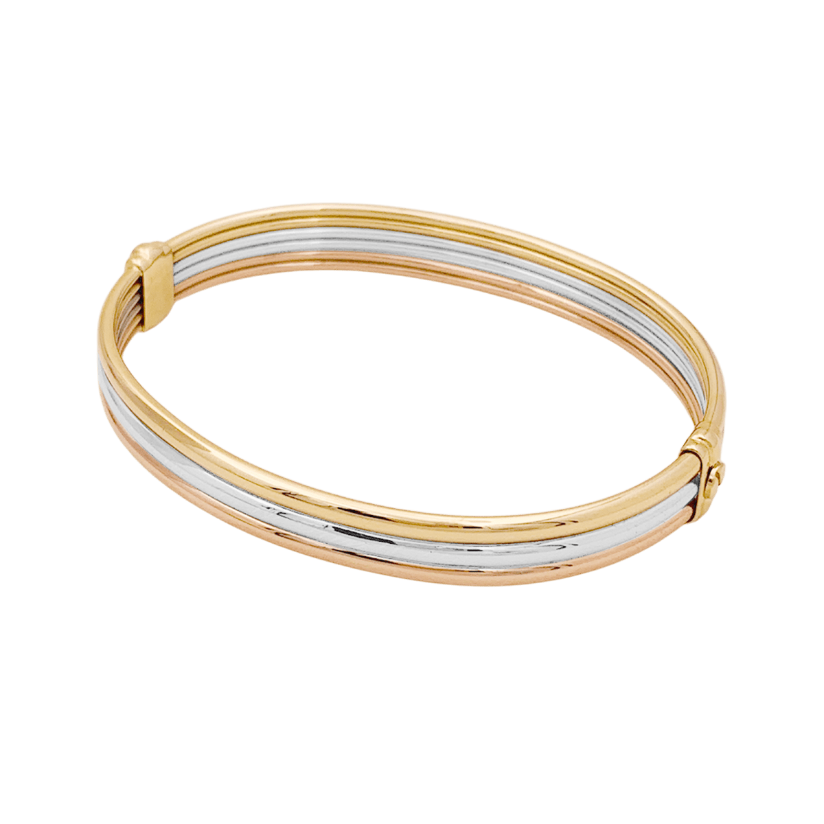 Bracelet Jonc CARTIER "Trinity" en or jaune, or rose et or blanc - Castafiore