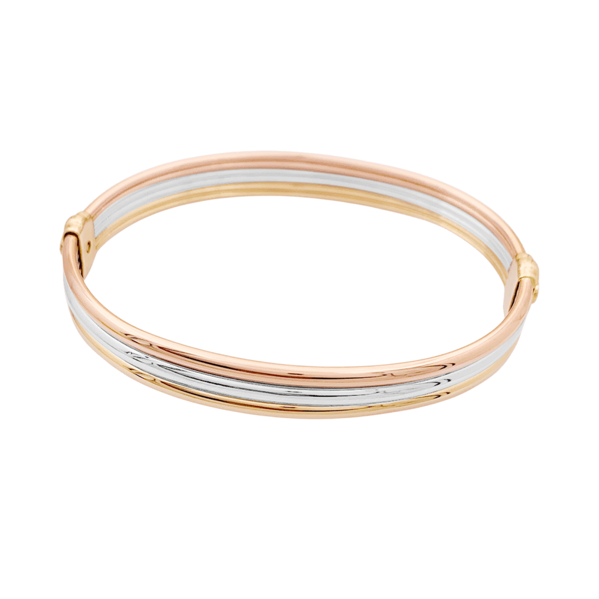 Bracelet Jonc CARTIER "Trinity" en or jaune, or rose et or blanc - Castafiore