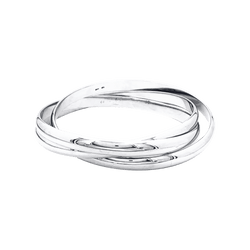 Bracelet Jonc CARTIER "Trinity" en platine - Castafiore
