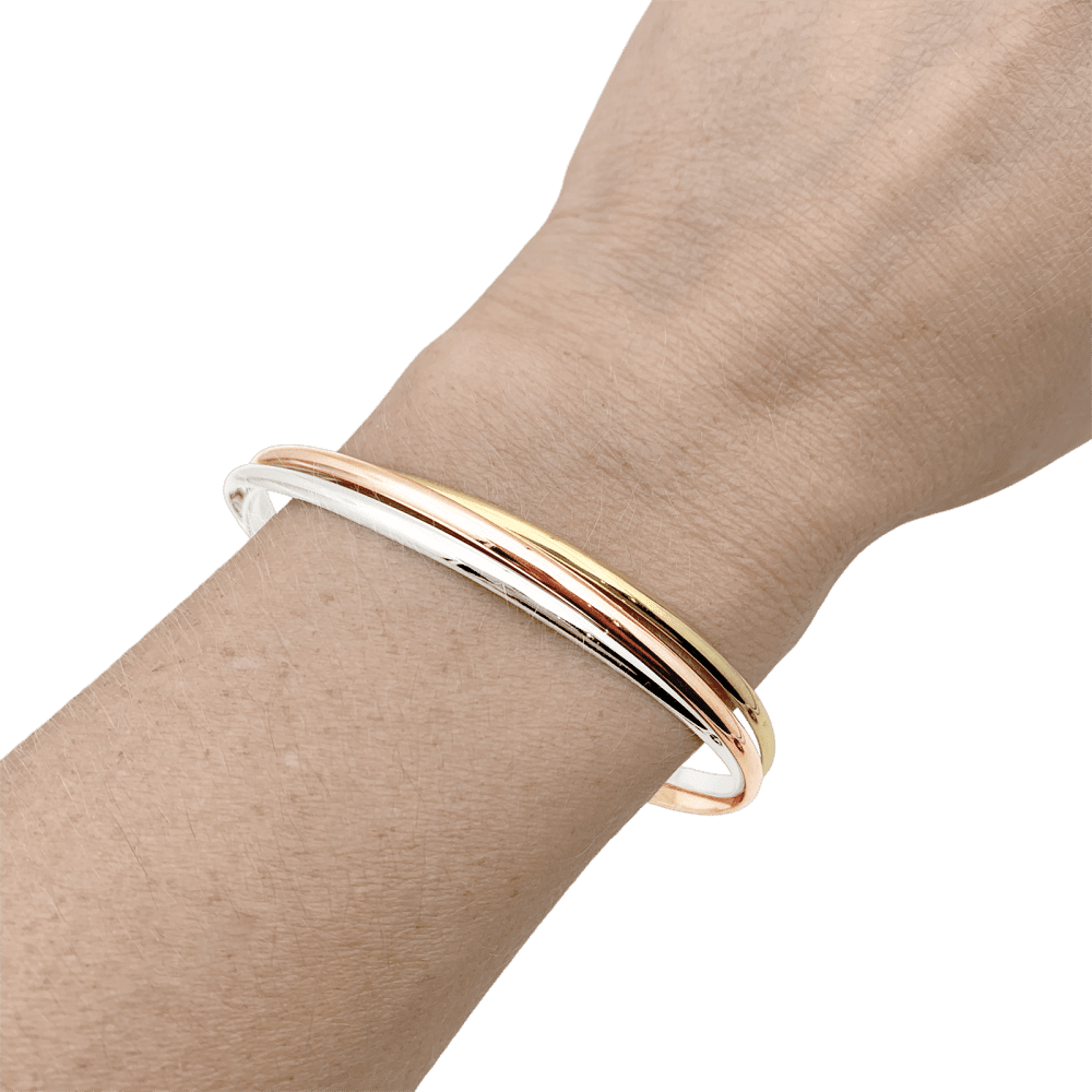 Bracelet Cartier, "Trinity", 3 gold, small model.