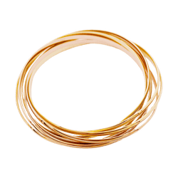 Bracelet Jonc CARTIER "Trinity Semainier" en or jaune, or blanc et or rose - Castafiore