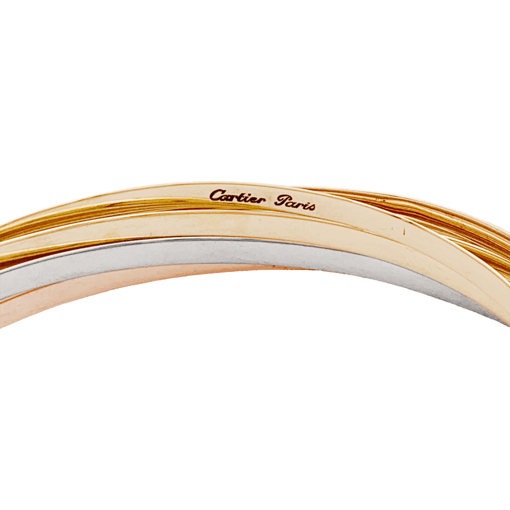 Bracelet Jonc CARTIER "Trinity Semainier" en or jaune, or blanc et or rose - Castafiore