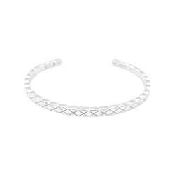 Bracelet Jonc CHANEL "Coco Crush" en or blanc et diamants - Castafiore