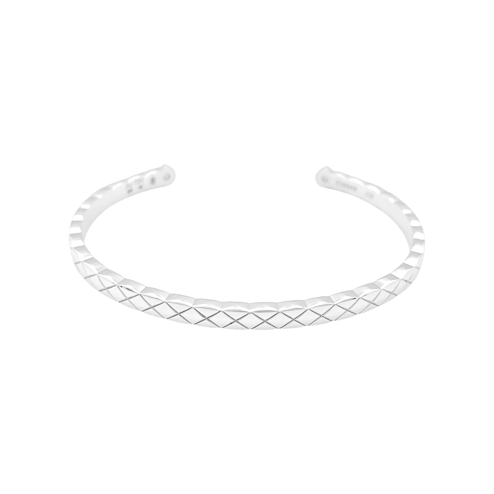 Bracelet Jonc CHANEL "Coco Crush" en or blanc et diamants - Castafiore