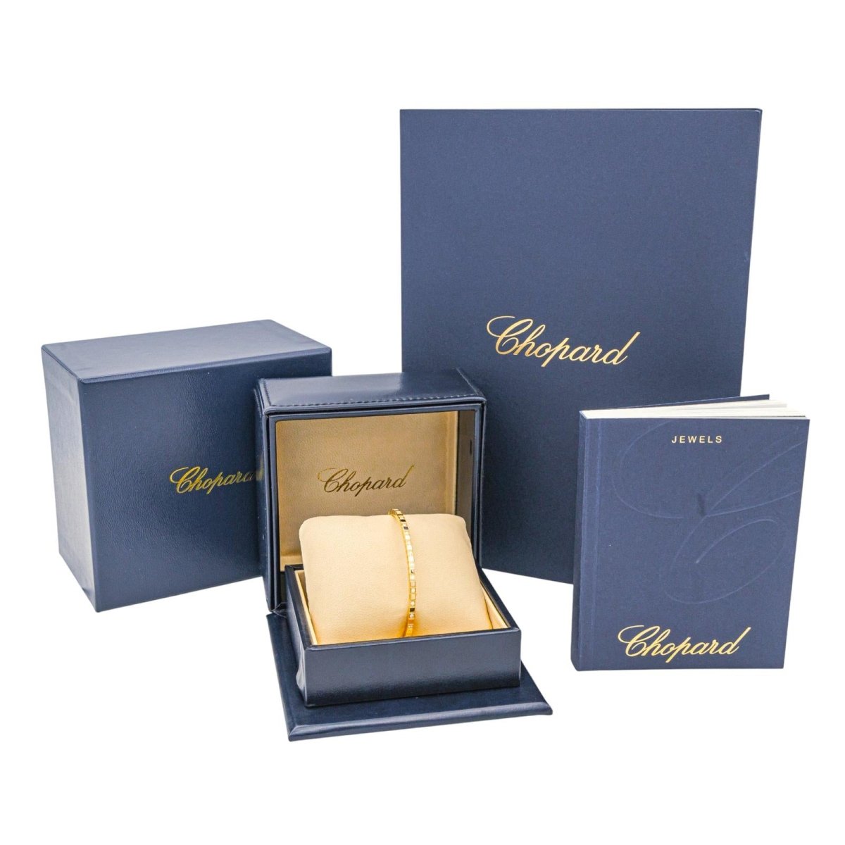 Bracelet Jonc CHOPARD "Ice Cube" en or jaune et diamants - Castafiore