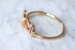 Bracelet jonc clé en or rose - Castafiore