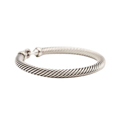Bracelet Jonc DAVID YURMAN "Buckle Classic Cable" en argent et diamant - Castafiore