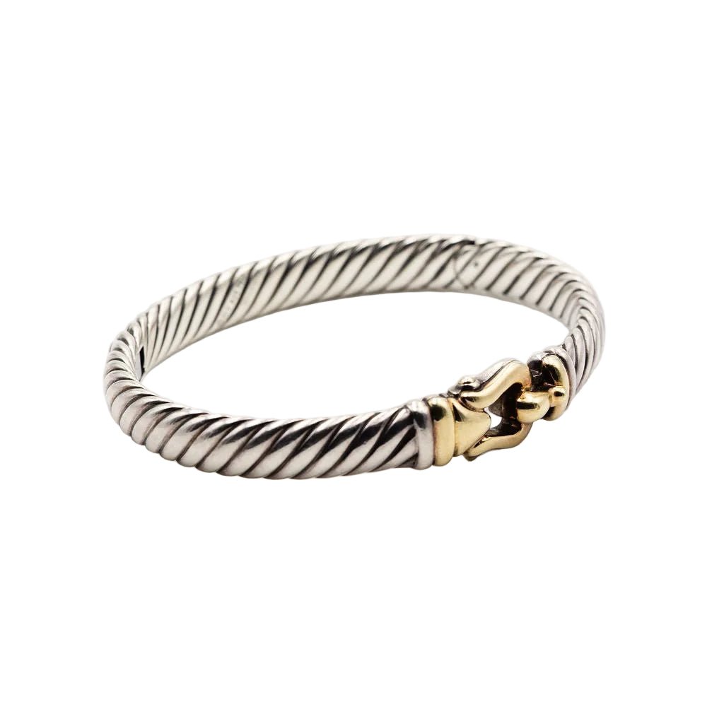 Bracelet Jonc DAVID YURMAN en argent et or jaune - Castafiore