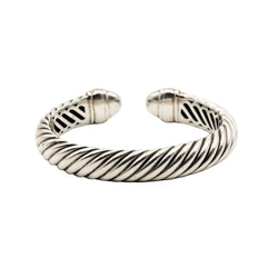 Bracelet jonc DAVID YURMAN "Narrow Waverly" en argent et diamants - Castafiore