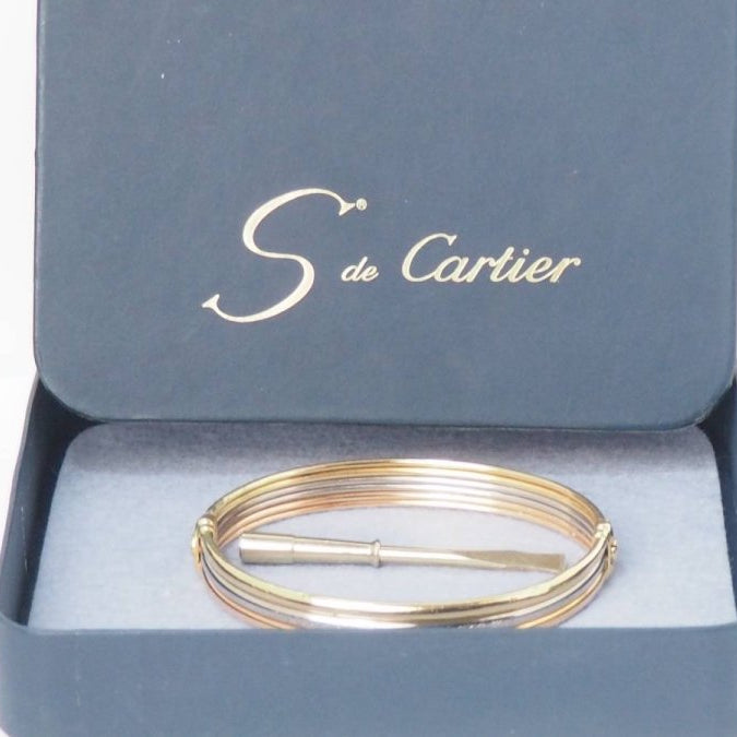 Bracelet Jonc de Cartier d'occasion 3 ors - Castafiore