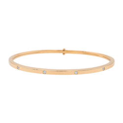 Bracelet Jonc Diamant en Or Rose - Castafiore