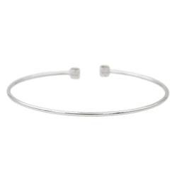 Bracelet Jonc DINH VAN "Le Cube" en or blanc et diamants - Castafiore