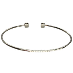Bracelet Jonc DINH VAN "Le Cube" en or blanc et diamants - Castafiore
