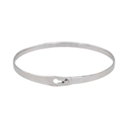 Bracelet Jonc DINH VAN "Serrure" en or blanc et diamant - Castafiore