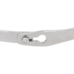 Bracelet Jonc DINH VAN "Serrure" en or blanc et diamant - Castafiore