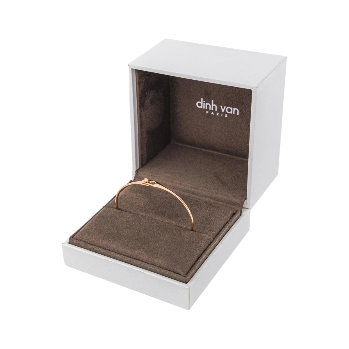 Bracelet Jonc DINH VAN "Serrure" en or rose et diamant - Castafiore
