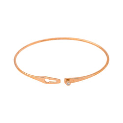 Bracelet Jonc DINH VAN "Serrure" en or rose et diamant - Castafiore