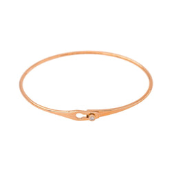 Bracelet Jonc DINH VAN "Serrure" en or rose et diamant - Castafiore