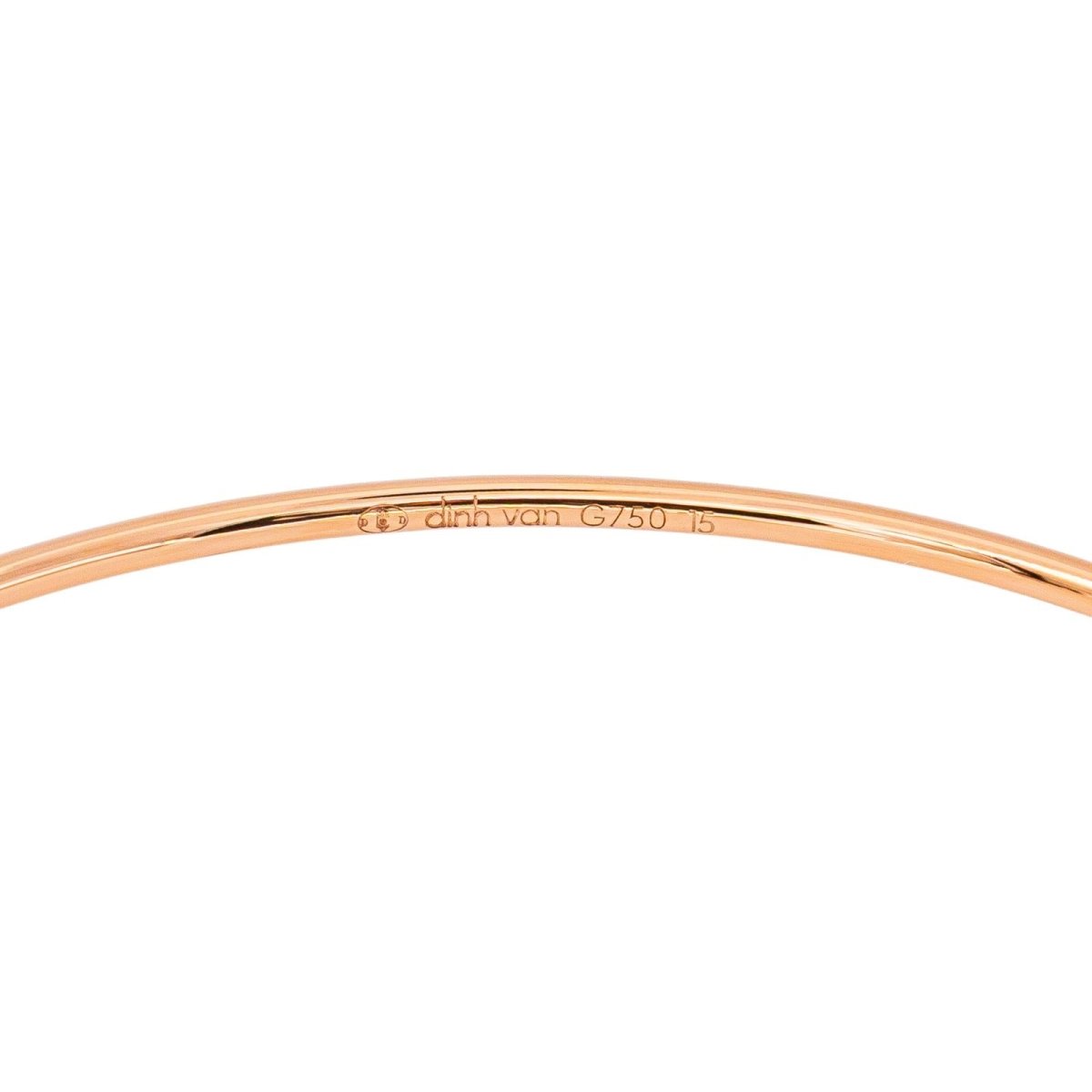 Bracelet Jonc DINH VAN "Serrure" en or rose et diamant - Castafiore