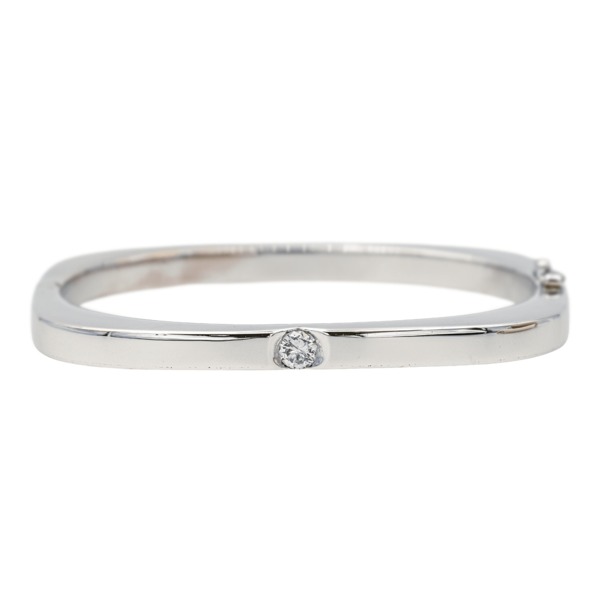 Bracelet Jonc en or blanc et diamant - Castafiore