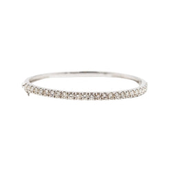 Bracelet Jonc en or blanc et diamants - Castafiore