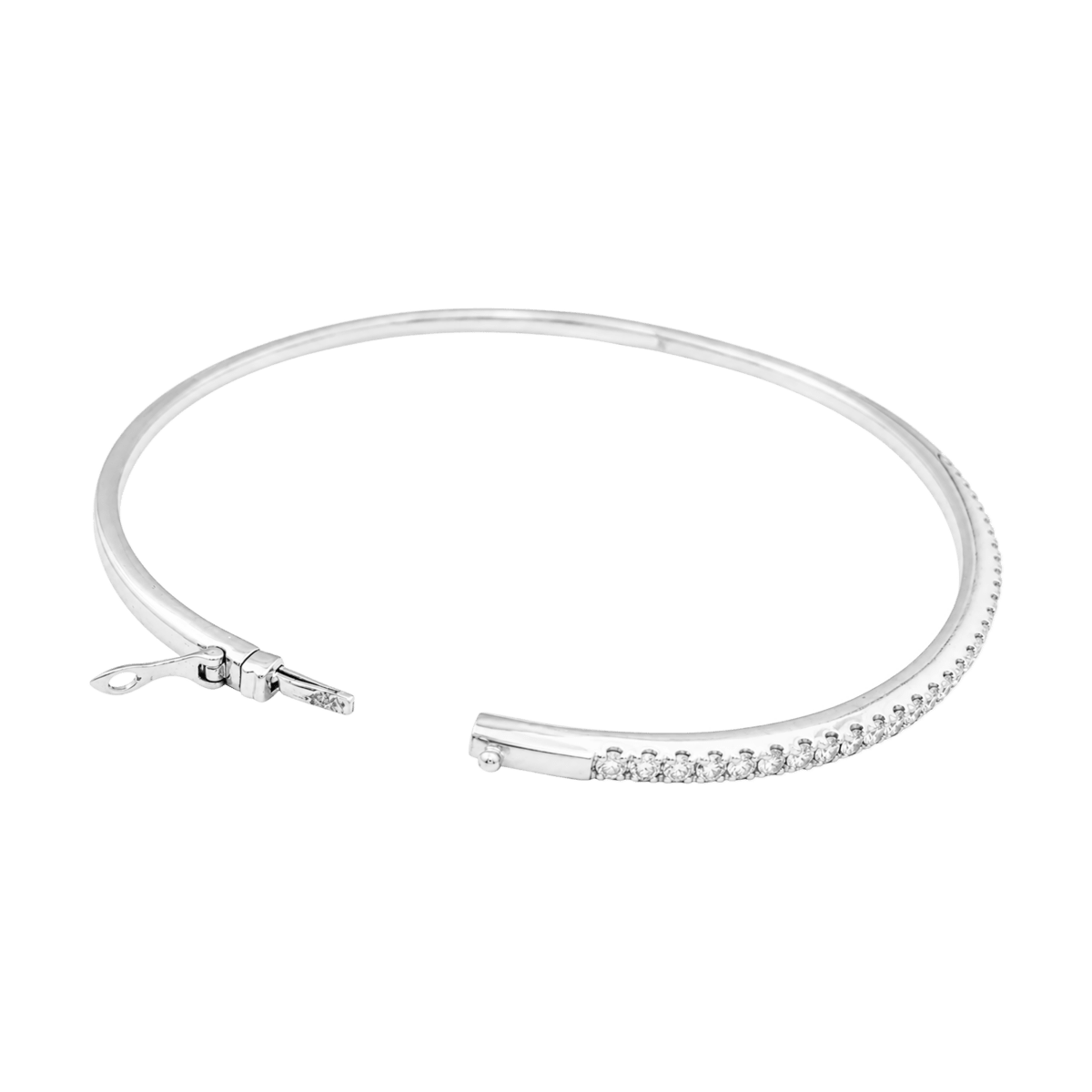 Bracelet Jonc en or blanc et diamants - Castafiore