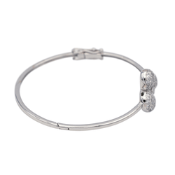 Bracelet Jonc en or blanc et diamants - Castafiore