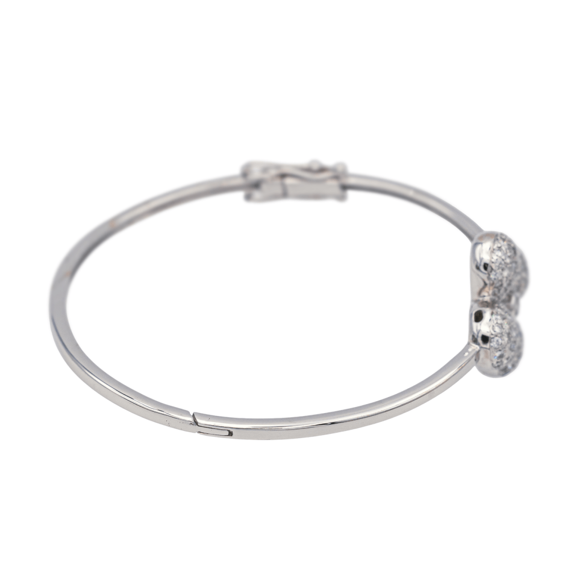 Bracelet Jonc en or blanc et diamants - Castafiore