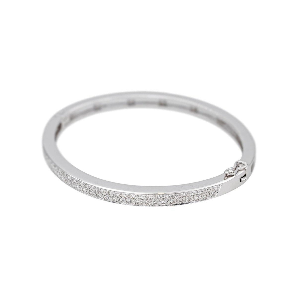 Bracelet Jonc en or blanc et diamants - Castafiore