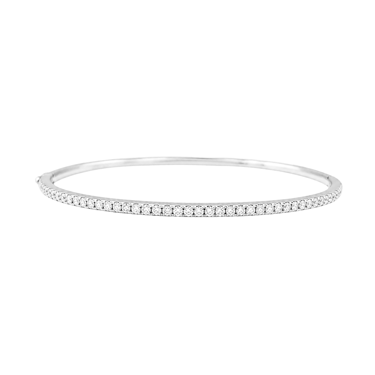 Bracelet Jonc en or blanc et diamants - Castafiore