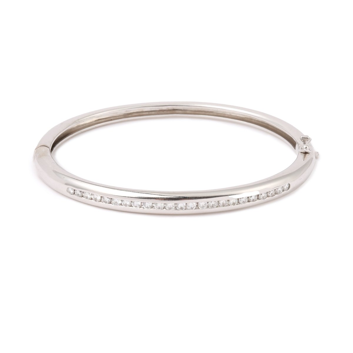 Bracelet Jonc en or blanc et diamants - Castafiore