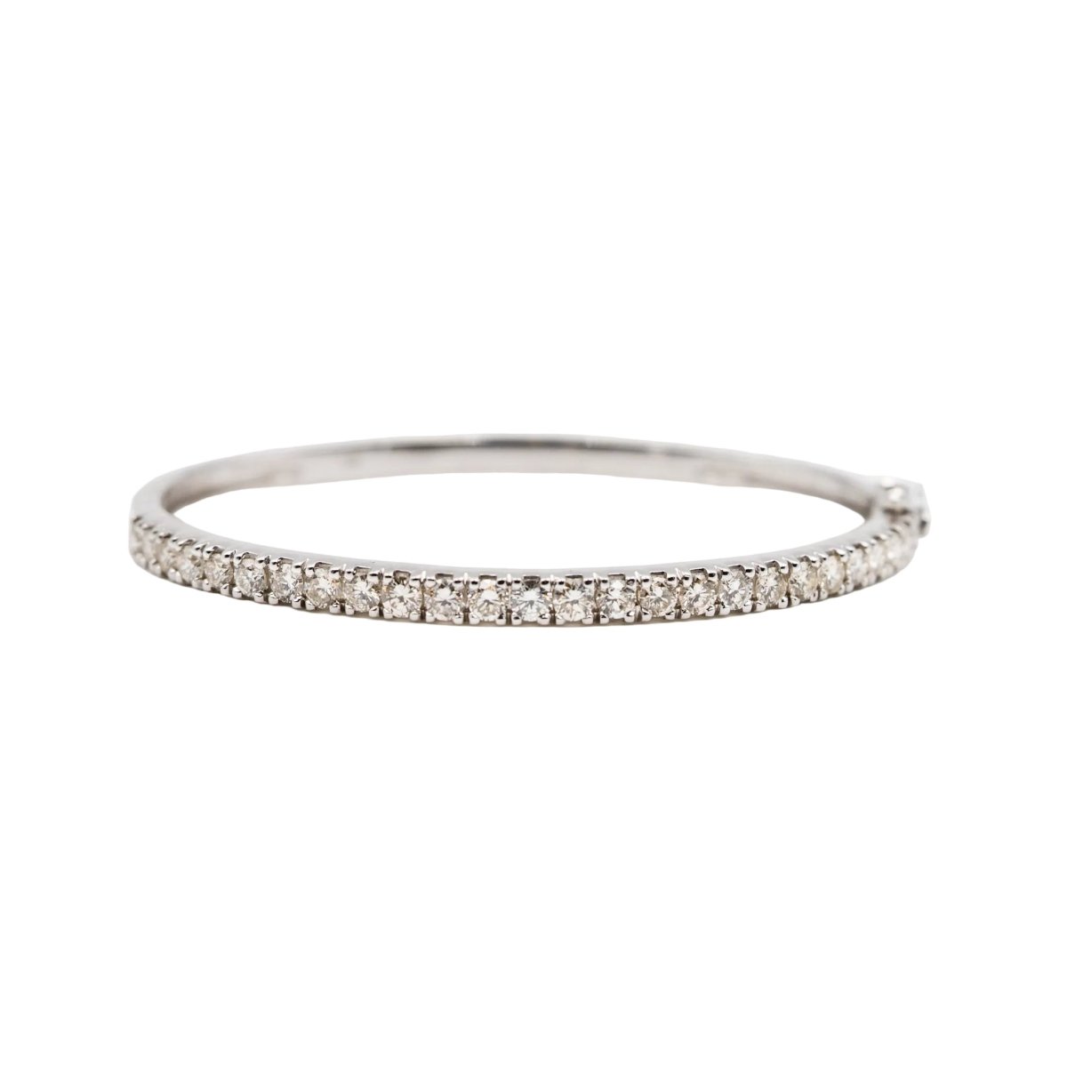 Bracelet Jonc en or blanc et diamants - Castafiore