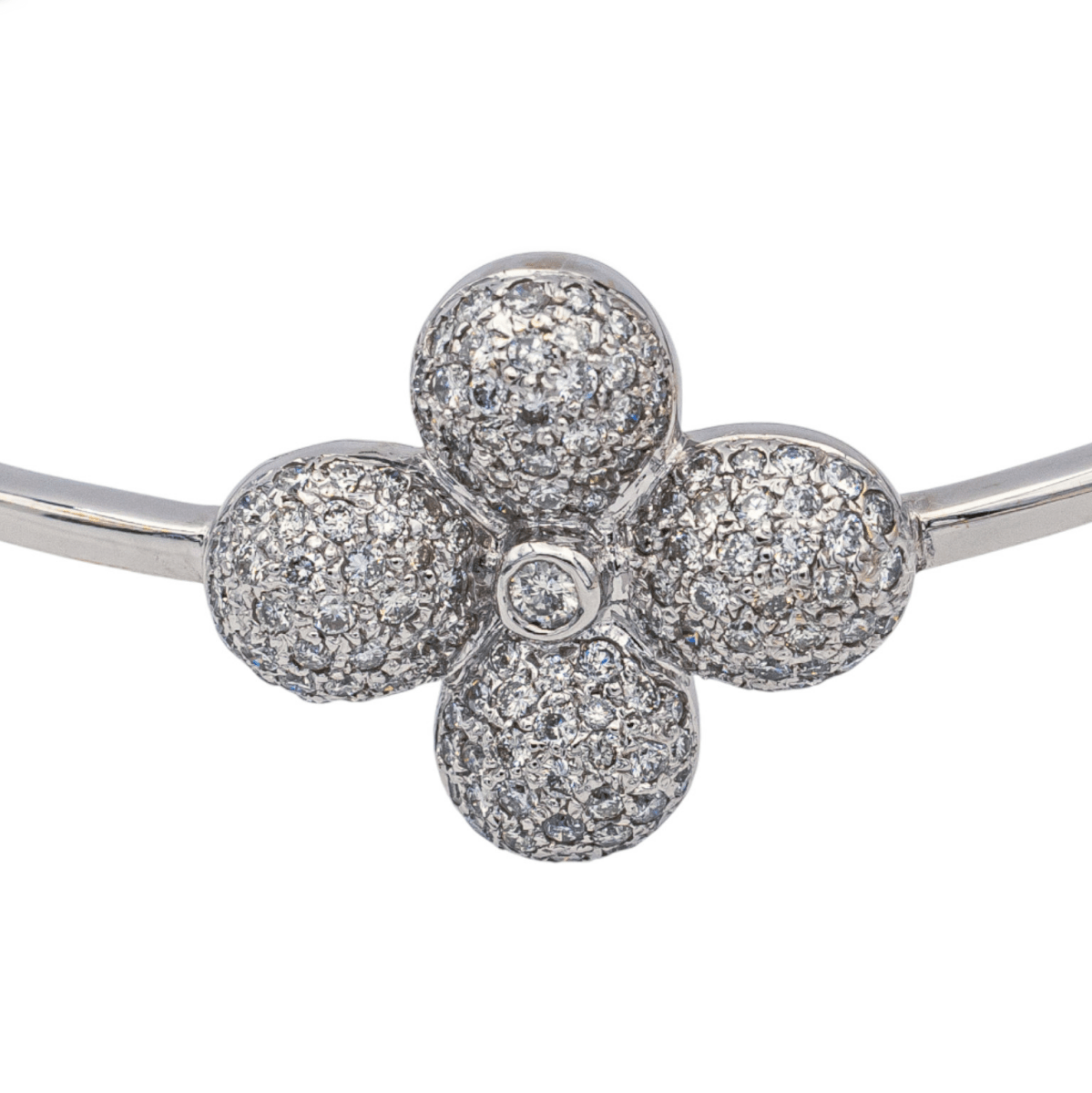Bracelet Jonc en or blanc et diamants - Castafiore