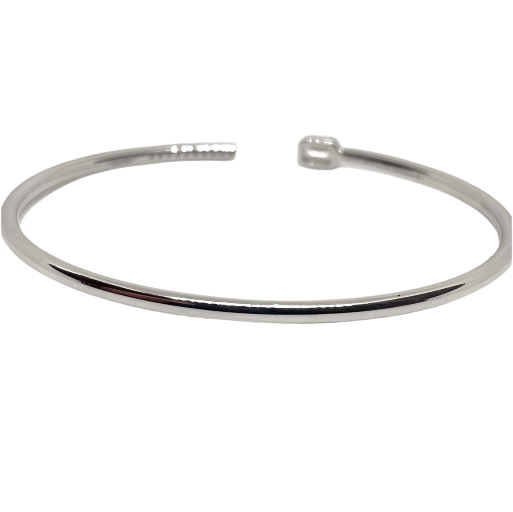 Bracelet Jonc en or blanc et diamants - Castafiore