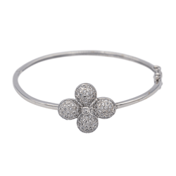 Bracelet Jonc en or blanc et diamants - Castafiore