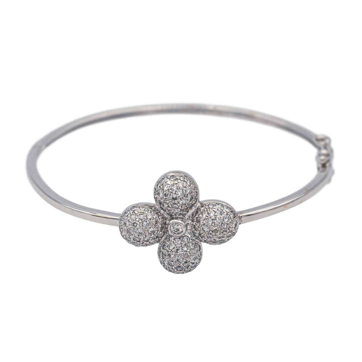 Bracelet Jonc en or blanc et diamants - Castafiore