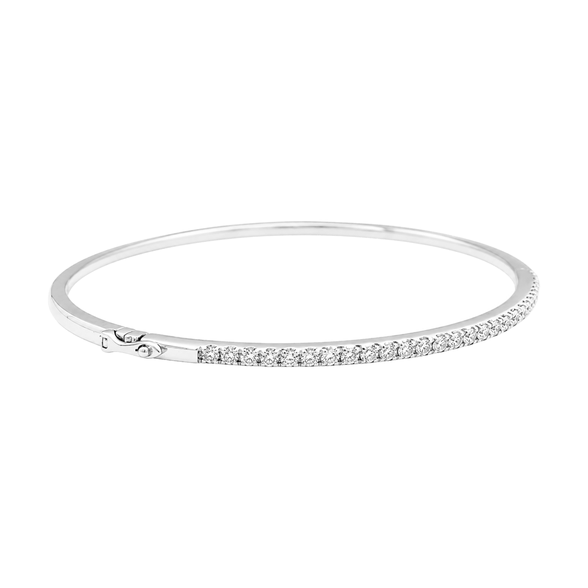 Bracelet Jonc en or blanc et diamants - Castafiore