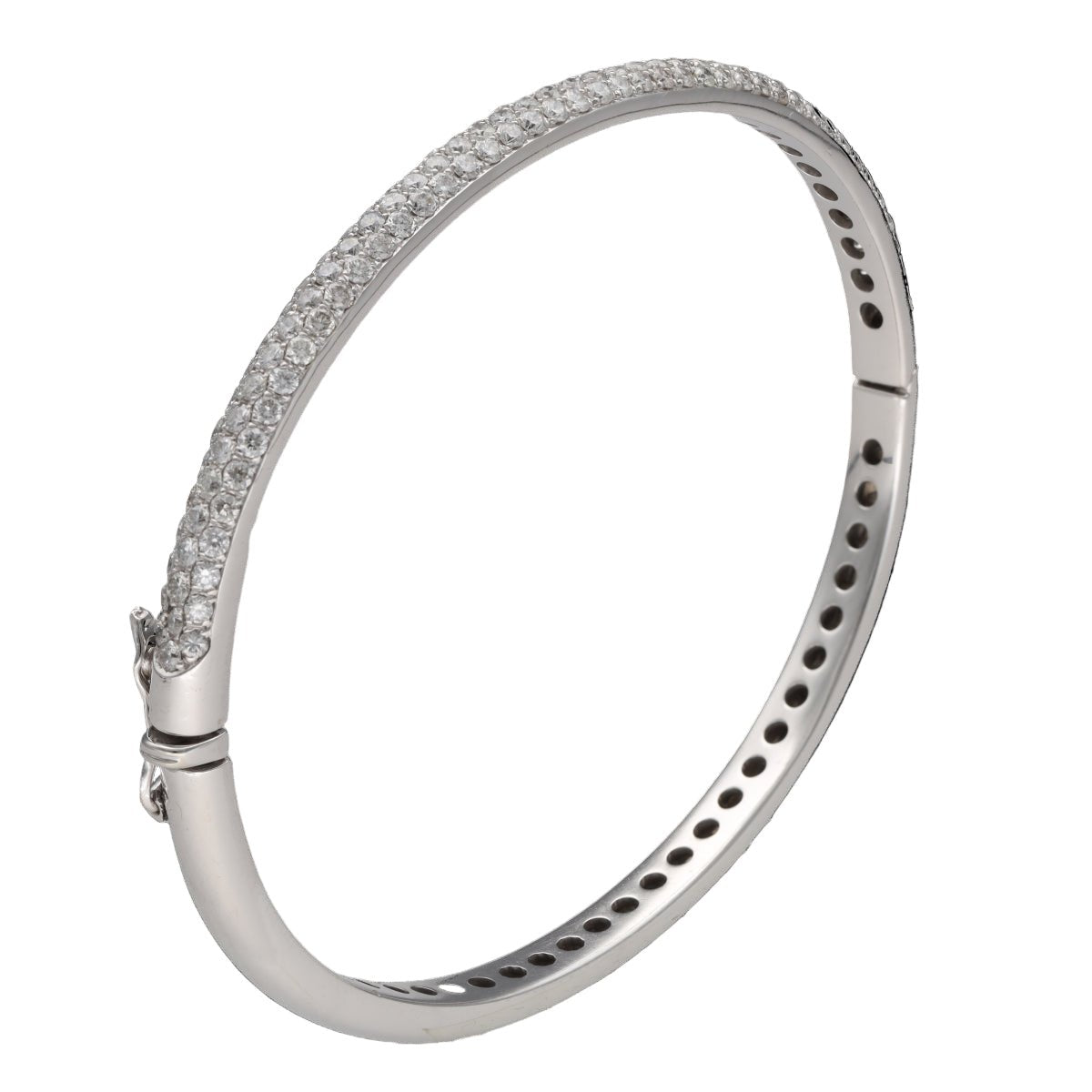 Bracelet Jonc en or blanc et diamants - Castafiore