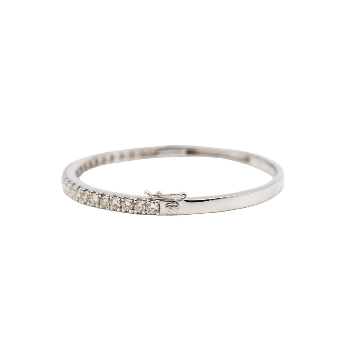 Bracelet Jonc en or blanc et diamants - Castafiore