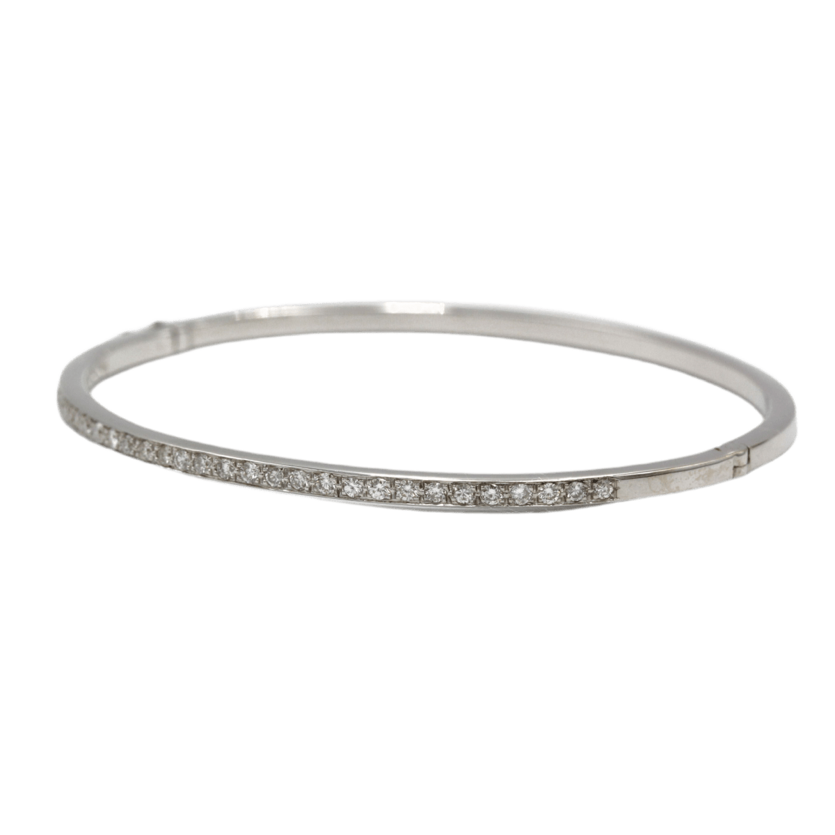 Bracelet Jonc en or blanc et diamants - Castafiore