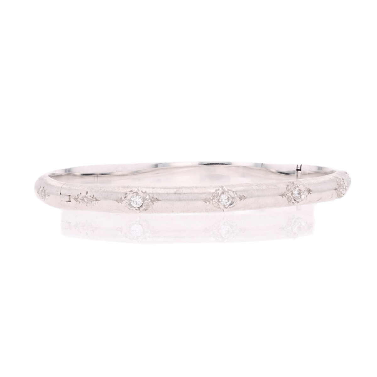 Bracelet Jonc en or blanc et diamants - Castafiore