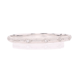 Bracelet Jonc en or blanc et diamants - Castafiore