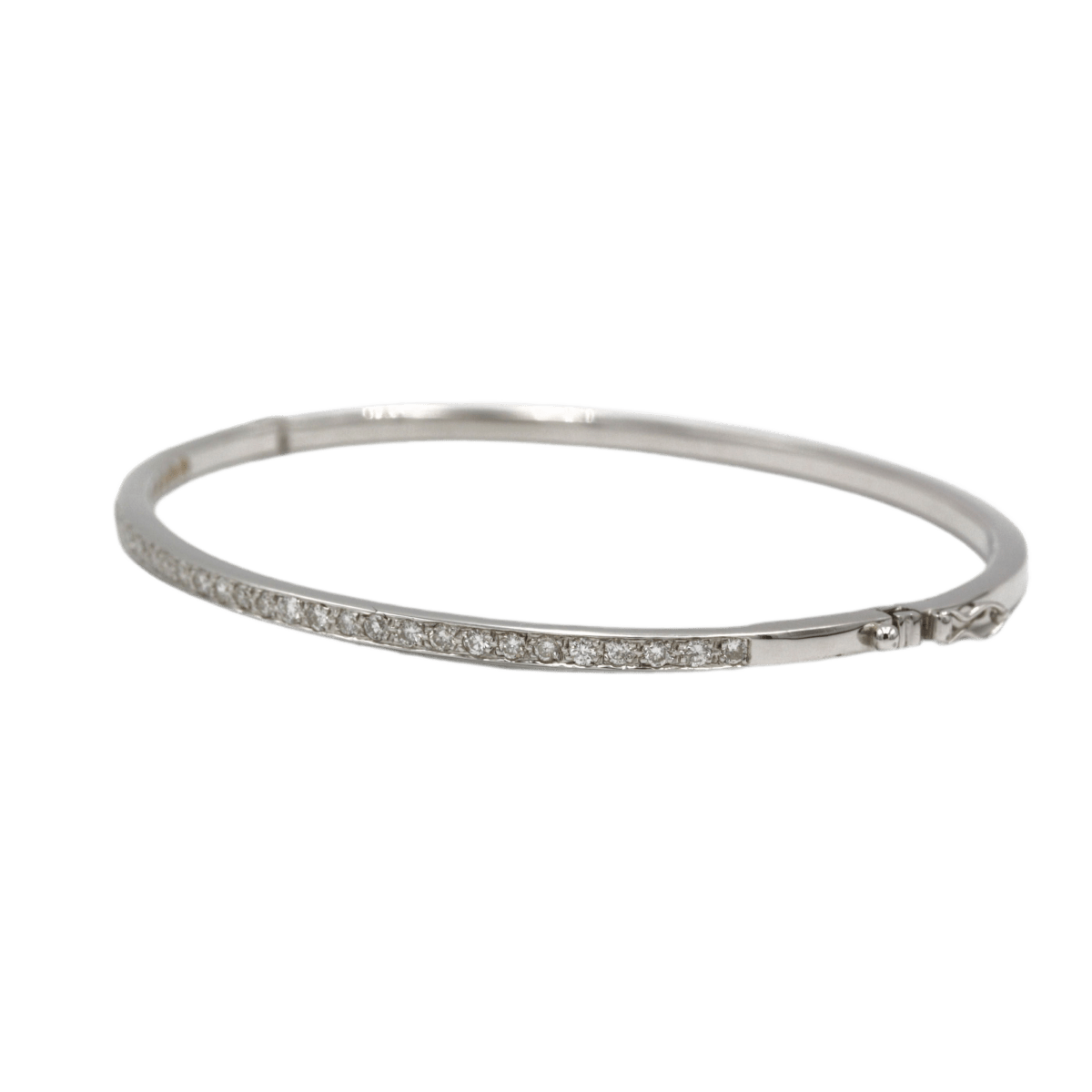 Bracelet Jonc en or blanc et diamants - Castafiore