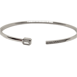 Bracelet Jonc en or blanc et diamants - Castafiore