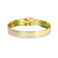 Bracelet Jonc en or blanc et or jaune - Castafiore
